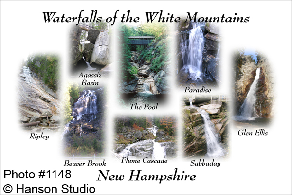 White Mountains, NH - Waterfalls Collage